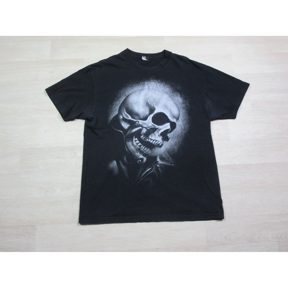 Vintage Marvel Mad Engine Ghost Rider Black T-Shirt‎ Men's (L) Motorcycle Comic